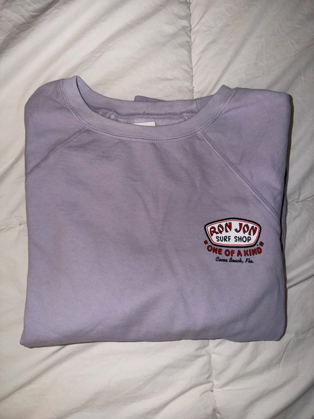 Ron Jon Surf Shop Lavender Crewneck Sweatshirt